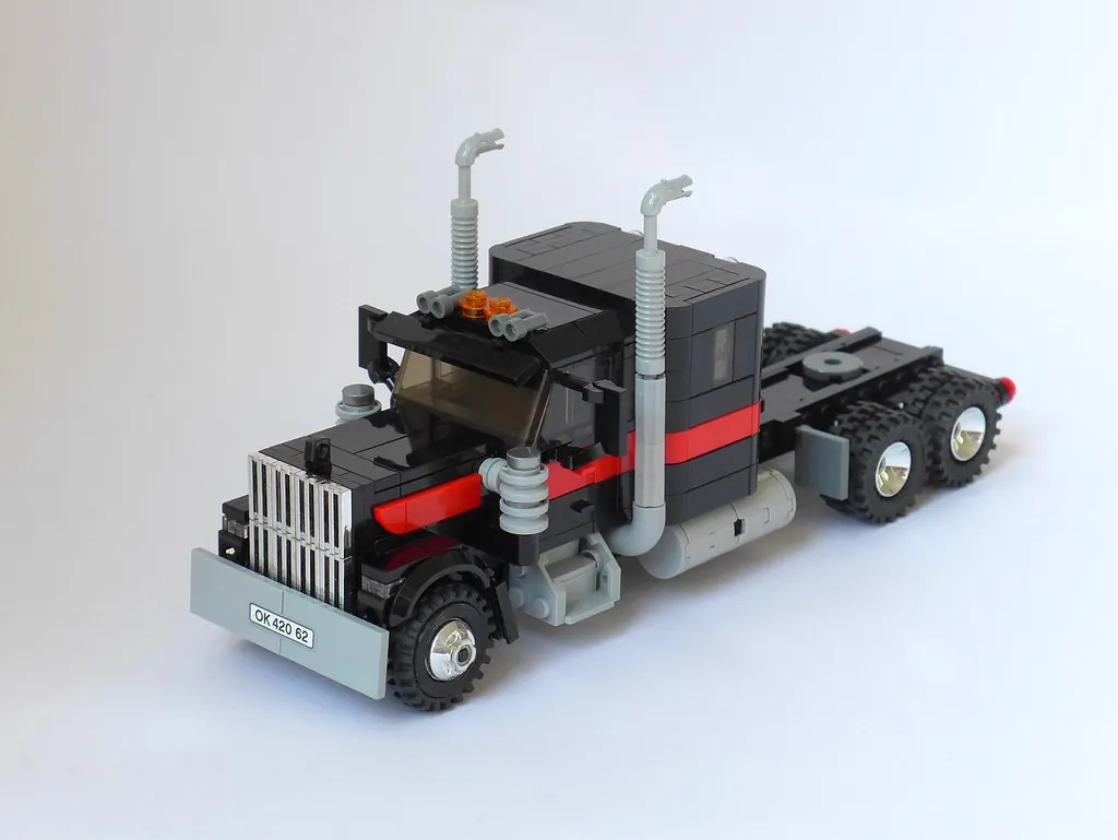 Ilustração de Carga lotação — 1/40 Peterbilt 359/379 „The Black Cat“ Big Rig Semi-Trailer Truck