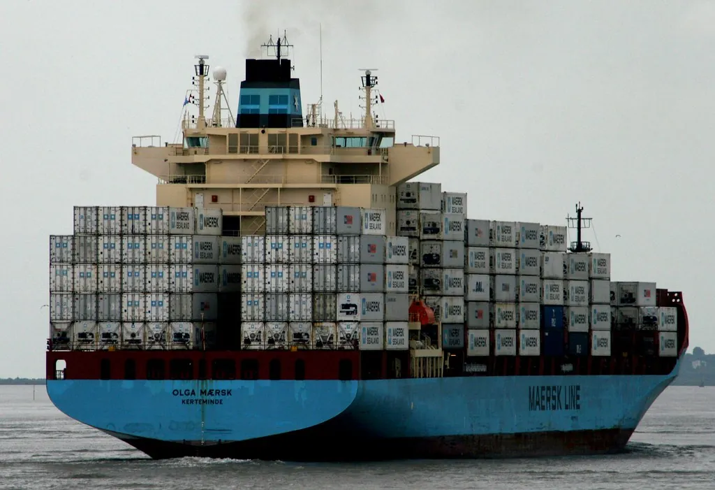 Ilustração de CIF — Container ship Olga Maersk