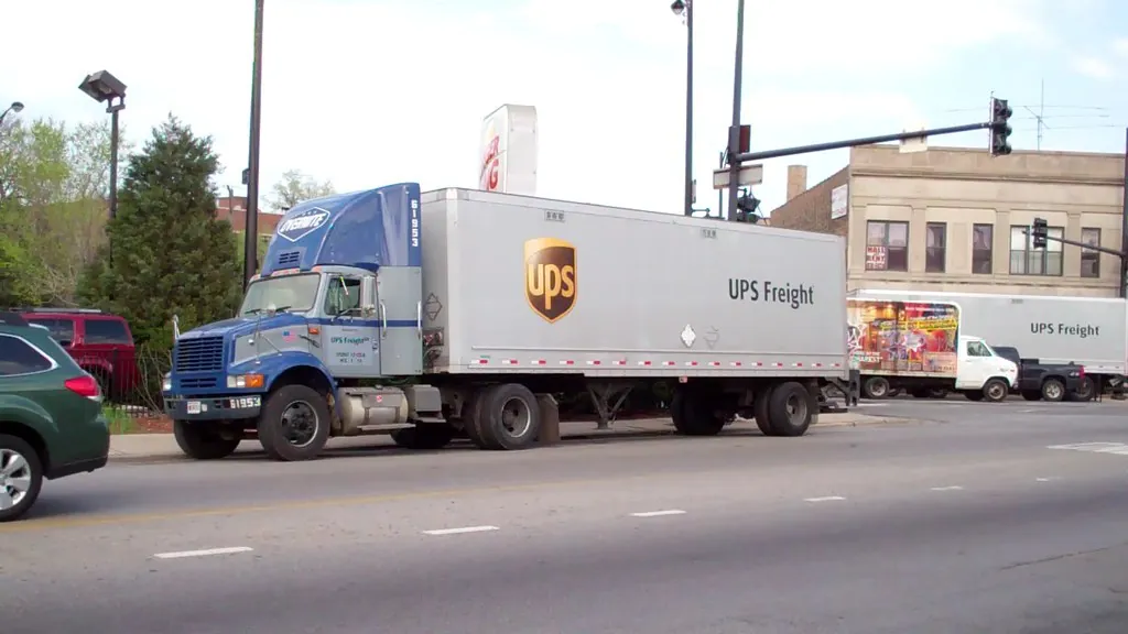 Ilustração de Custo logístico — Overnite/UPS Freight Truck
