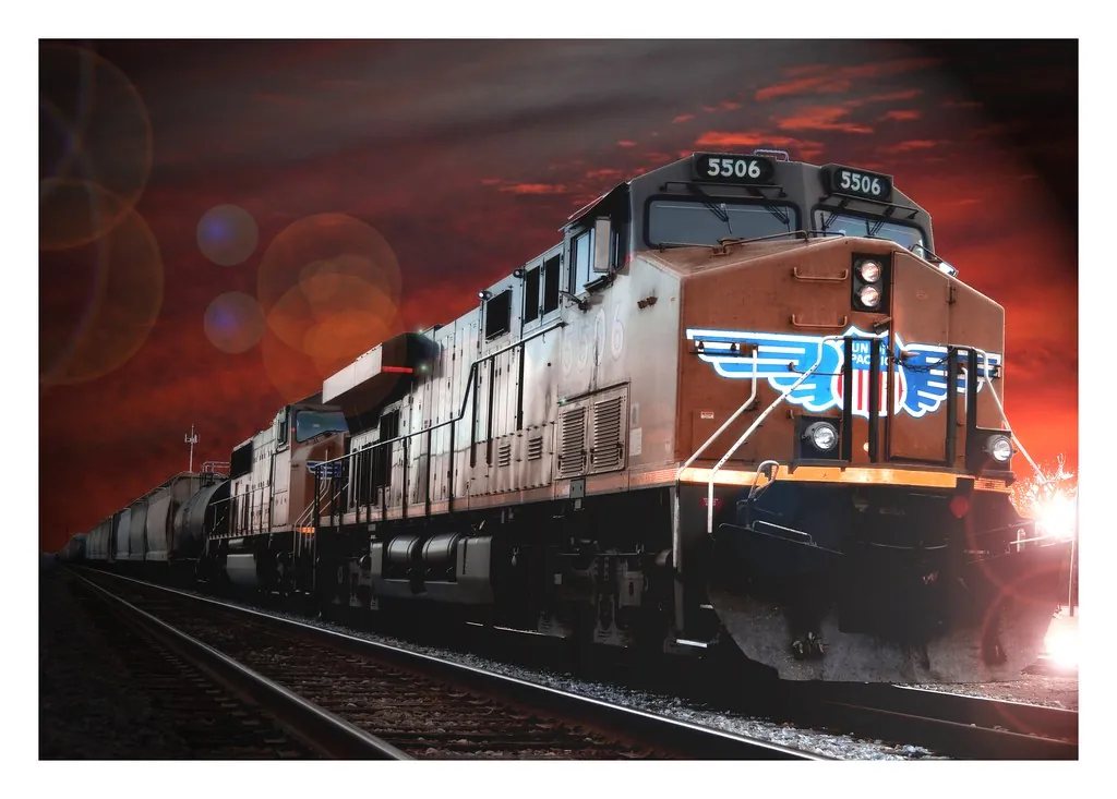 Ilustração de Modal ferroviário — Freight train
