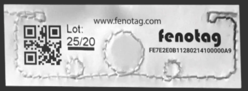 Ilustração de RFID — RFID - Tag laverie avec EPC imprimé