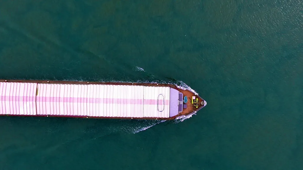 Ilustração de Transit time — Free cargo ship ocean image